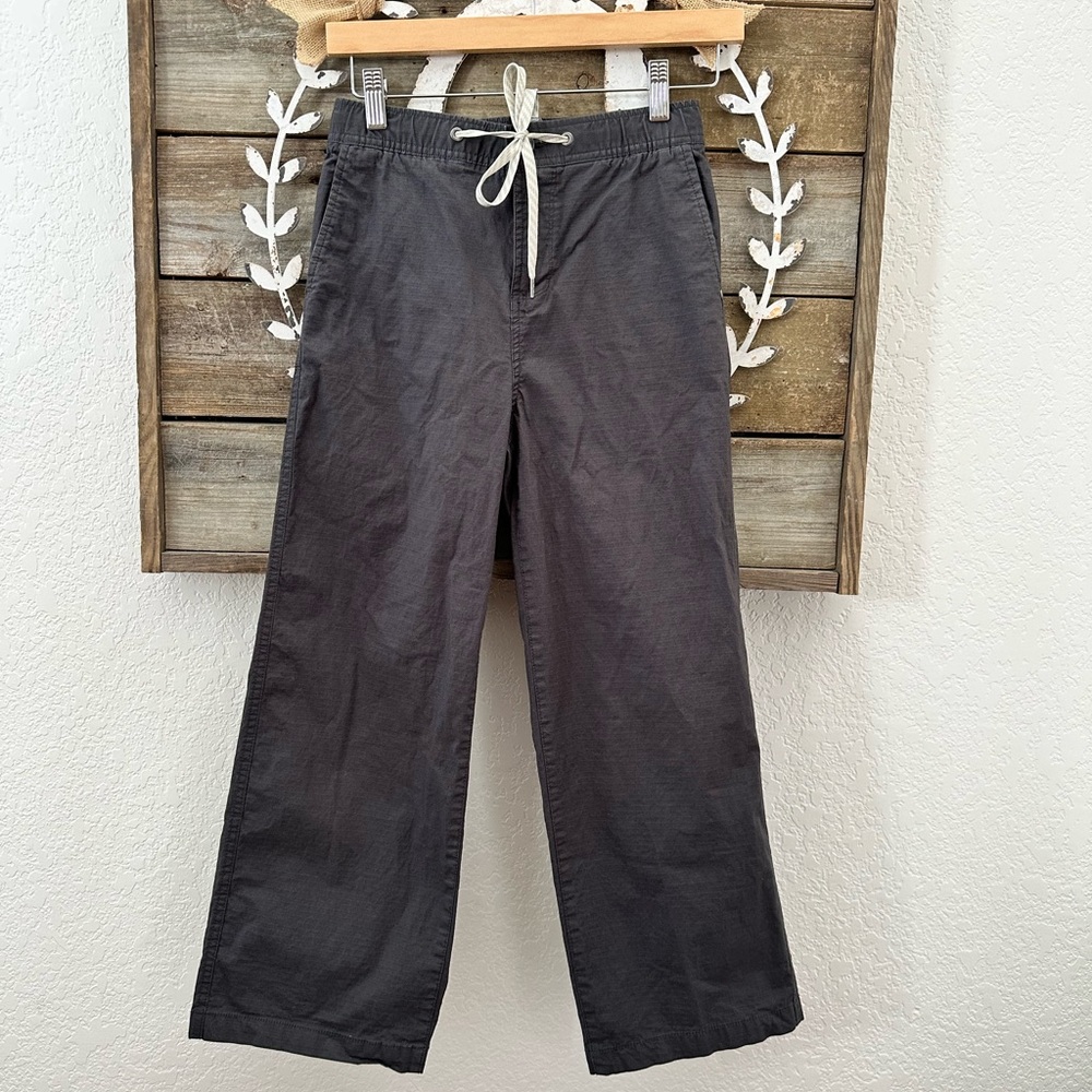 Vuori Ripstop Wideleg Charcoal Pants Size XS Drawstring Waist‎